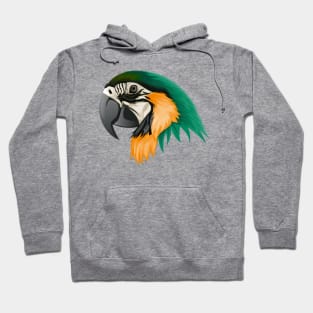 Parrot Green Feather Hoodie